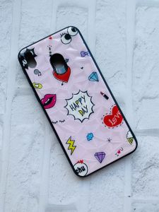 Силіконовий чохол для Samsung M20 Скляні ромби. Happy Day