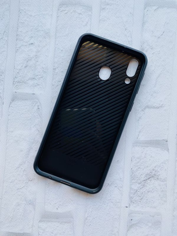 Силіконовий чохол для Samsung M20 Скляні ромби. Квіти та листя