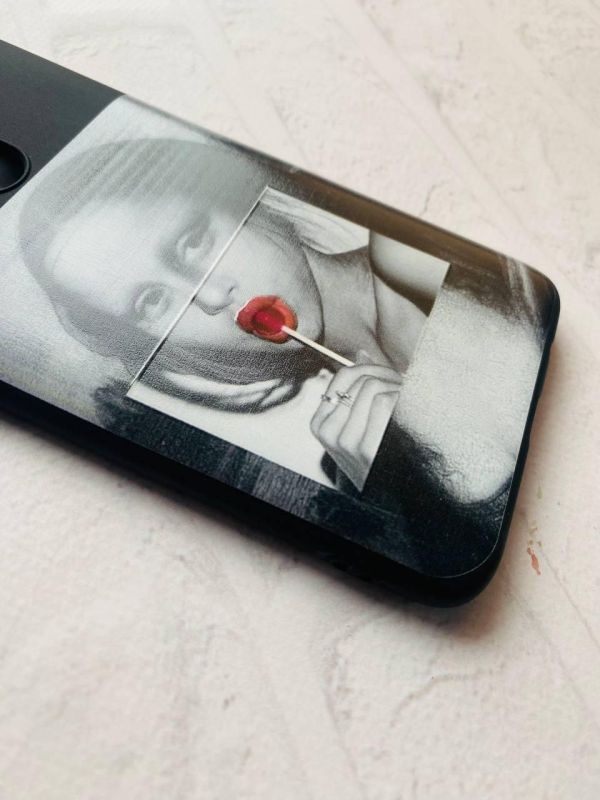 Матовий чорний чохол на Xiaomi Redmi 6 :: Сучасна Мона Ліза (принт 351)