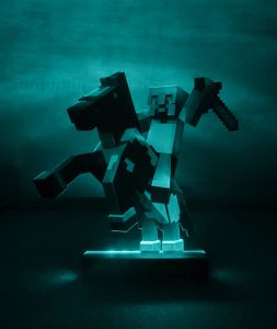 Дитячий нічник-світильник "Майнкрафт Стів на коні" (з налаштуванням підсвітки)