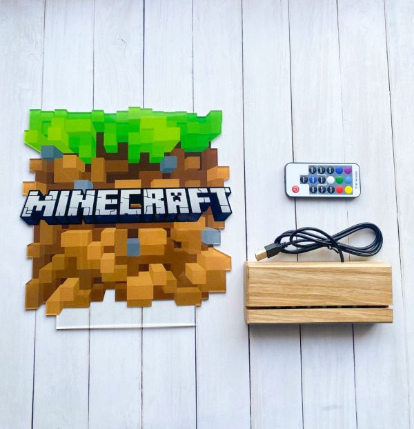 Дитячий нічник Куб Майнкрафт Minecraft