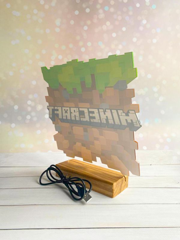Дитячий нічник Куб Майнкрафт Minecraft