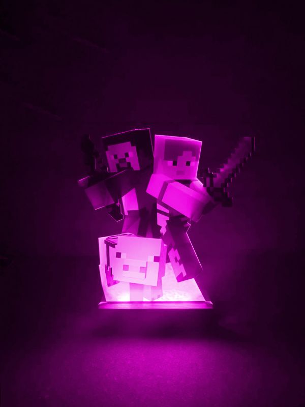 Дитячий нічник Стів і Алекс із Майнкрафт Minecraft