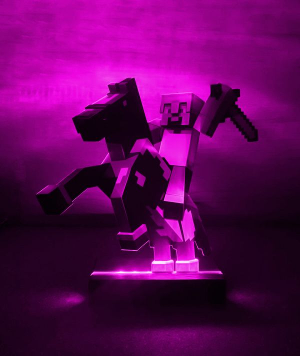 Дитячий нічник Стів на коні з Майнкрафт Minecraft