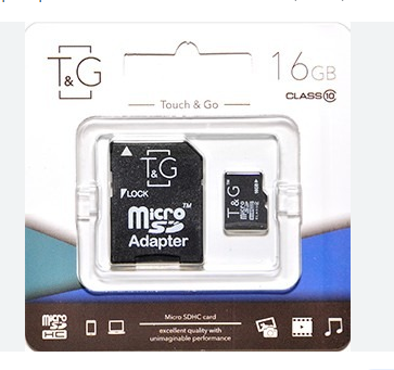 Карта пам'яті 16Gb MicroSDHC Class 10 з адаптером SD T&G