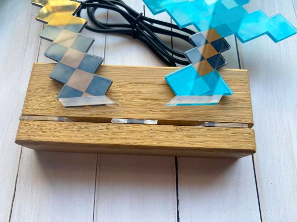Переносний дитячий нічник конструктор Інструменти Майнкрафт з USB роз'ємом