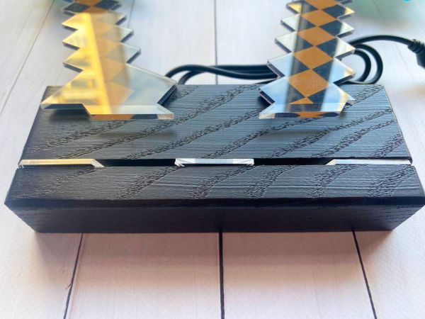 Переносний дитячий нічник конструктор Інструменти Майнкрафт з USB роз'ємом (на чорній підставці)