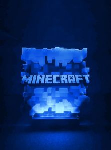 Переносний дитячий нічничок Куб Майнкрафт з USB роз'ємом