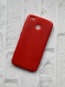 Силіконовий чохол для Xiaomi Redmi 4Х Карбоновий. Червоний