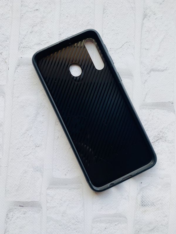 Силіконовий чохол для Samsung Galaxy M30 Скляні ромби. Метелик в квітах