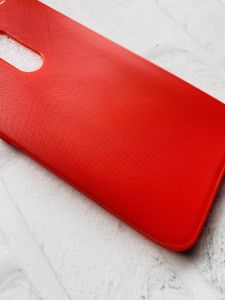 Силіконовий чохол для Xiaomi Redmi Note 4 / Note 4X Карбоновий. Червоний