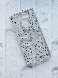 Силіконовий чохол з блискітками для Xiaomi Poco F1 Фіолетовий