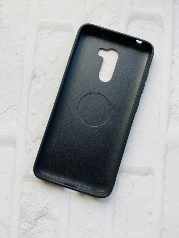 Силіконовий чохол зі стразами на тканині для Xiaomi Poco F1 Червоний