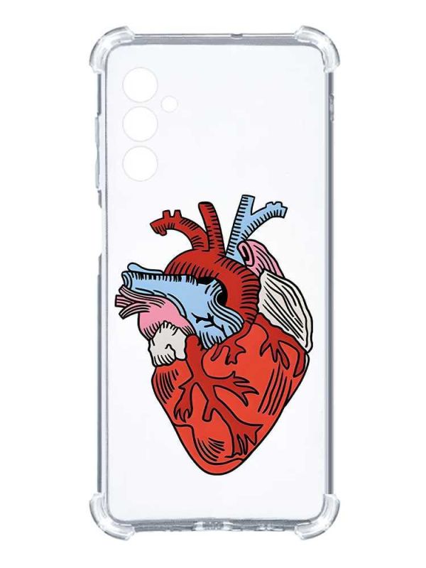 Чохол з потовщеними кутами на Samsung Galaxy A14 5G :: Серце анатомічне (принт 250)