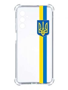 Чохол з потовщеними кутами на Samsung Galaxy A14 5G :: Стрічка Україна (принт 253)