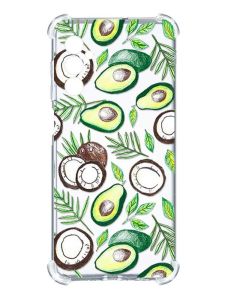 Чохол з потовщеними кутами на Samsung Galaxy A14 5G :: Авокадо і кокос (принт 303)