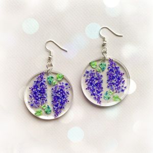 Сережки Бузок (на глянцевому акрилі)