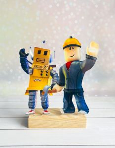 Дитячий нічник Робот і Будівельник з Роблокса Roblox (дизайн 26)