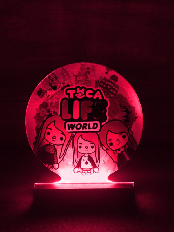 Нічник Тока Бока (Toca Boca) з регулюванням освітлення через пульт ДУ (дизайн 28)
