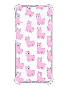 Чохол з потовщеними кутами на Samsung Galaxy A14 5G :: Лами рожеві (принт 101)