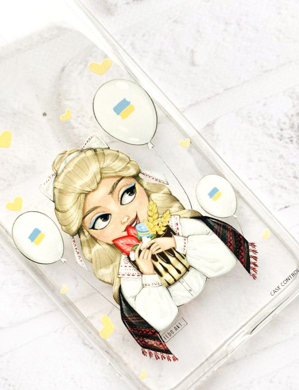 Чохол з потовщеними кутами на Samsung Galaxy A14 5G :: Українка з солодощами (принт 175)