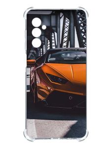 Чохол з потовщеними кутами на Samsung Galaxy A14 5G :: Авто помаранчеве (принт 237)