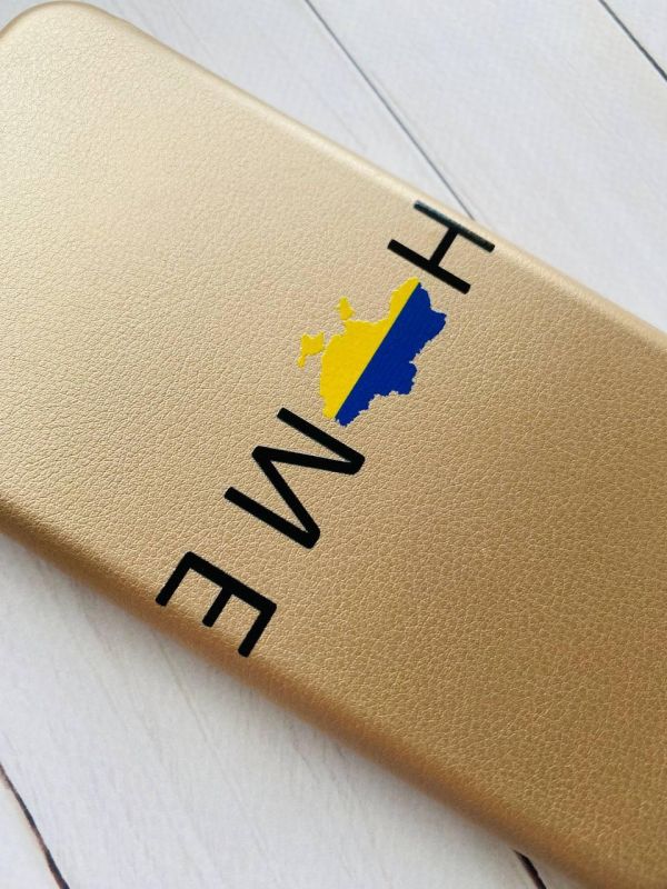Чохол-книжка з малюнком для Samsung Galaxy A04 Золотий :: Дім Україна (принт 72)