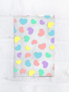 Обкладинка на паспорт книжечку :: Сердечка кольорові (принт 335)