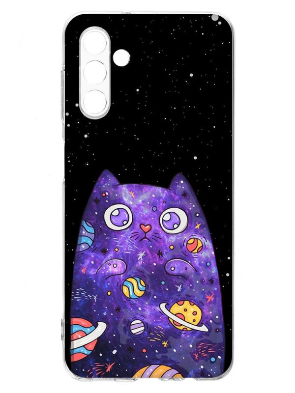 Чохол на Samsung Galaxy A54 5G / A546 :: Фіолетова кішка (принт 361)