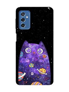 Чохол на Samsung Galaxy M52 :: Фіолетова кішка (принт 361)