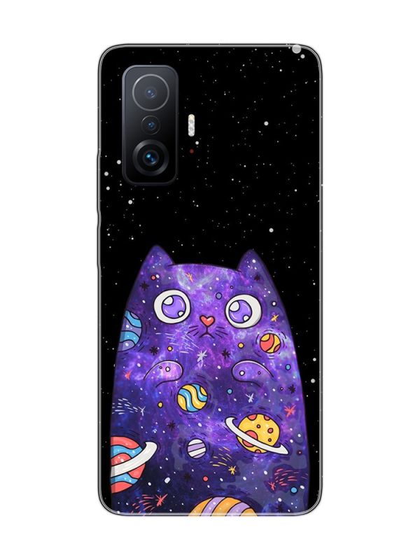 Чохол на Xiaomi 11T / 11T Pro :: Фіолетова кішка (принт 361)
