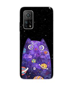 Чохол на Xiaomi Mi 10T/Mi 10T Pro :: Фіолетова кішка (принт 361)