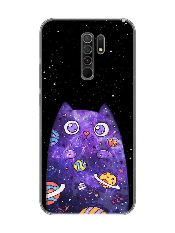 Чохол на Xiaomi Redmi 9 :: Фіолетова кішка (принт 361)