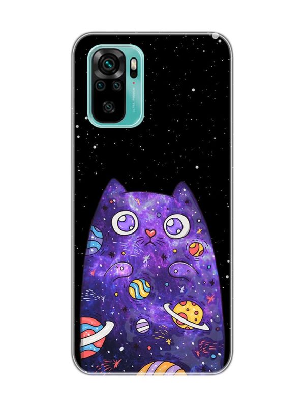 Чохол на Xiaomi Redmi Note 10 / Note 10s  :: Фіолетова кішка (принт 361)