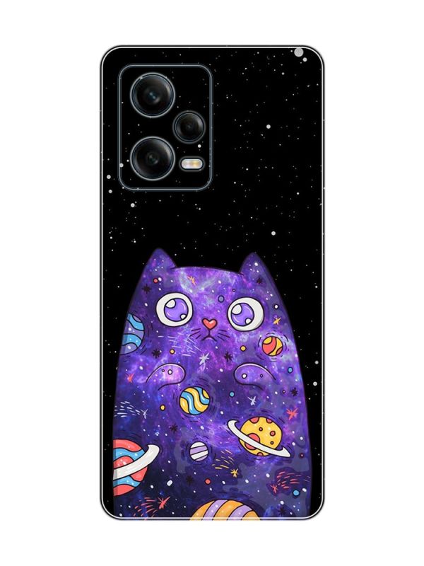 Чохол на Xiaomi Redmi Note 12 5G :: Фіолетова кішка (принт 361)