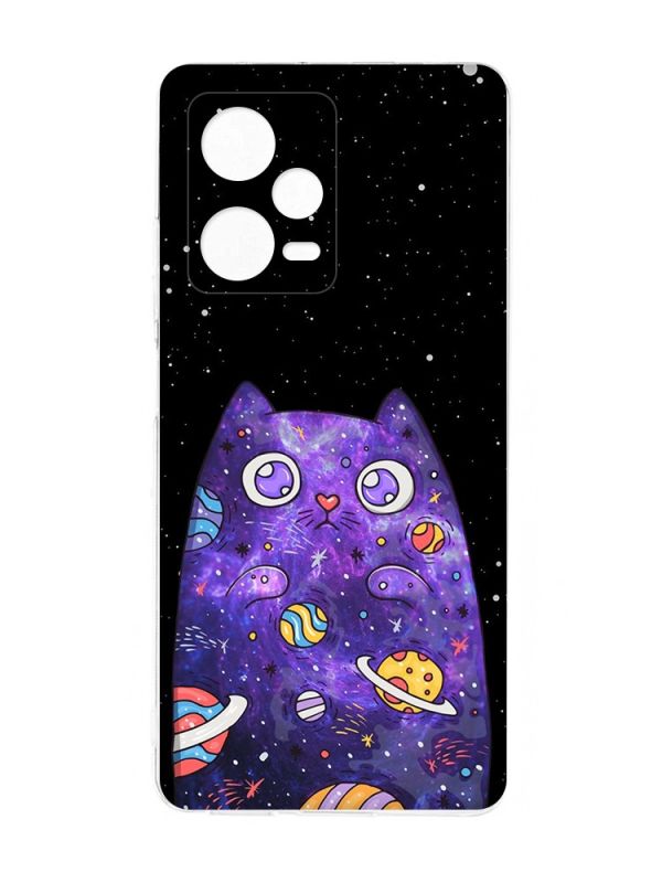 Чохол на Xiaomi Redmi Note 12 Pro 5G :: Фіолетова кішка (принт 361)