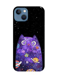 Чохол на iPhone 13 :: Фіолетова кішка (принт 361)