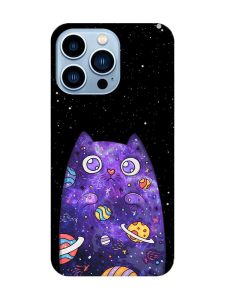 Чохол на iPhone 13 Pro Max :: Фіолетова кішка (принт 361)