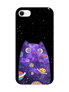 Чохол на iPhone 7, 8 :: Фіолетова кішка (принт 361)