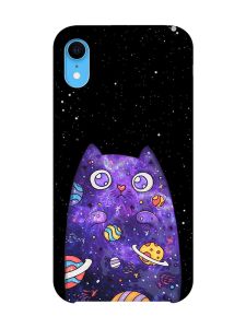 Чохол на iPhone XR :: Фіолетова кішка (принт 361)