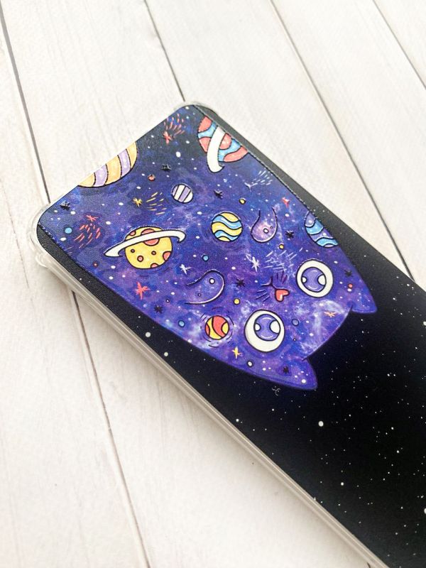 Чохол із потовщеними кутами на Samsung Galaxy S20 Plus :: Фіолетова кішка (принт 361)