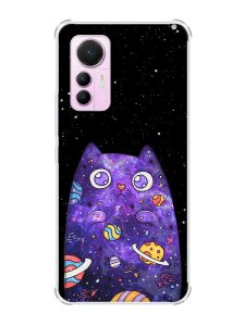 Чохол з потовщеними кутами на Xiaomi 12 Lite :: Фіолетова кішка (принт 361)