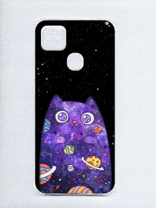 Чохол з потовщеними кутами на Xiaomi Redmi 9C/10A :: Фіолетова кішка (принт 361)