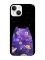 Матовий чохол з чорними боками на iPhone 14 :: Фіолетова кішка (принт 361)
