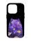 Матовий чохол з чорними боками на iPhone 14 Pro Max :: Фіолетова кішка (принт 361)
