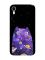 Матовий чохол з чорними боками на iPhone XR :: Фіолетова кішка (принт 361)