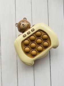 Електронна приставка Інтерактивна гра Pop-it Ведмедик коричневий