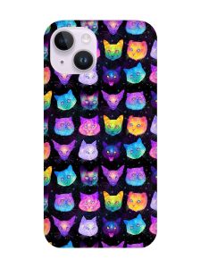 Чохол із захистом камери на iPhone 14 :: Котики Фон (принт 362)