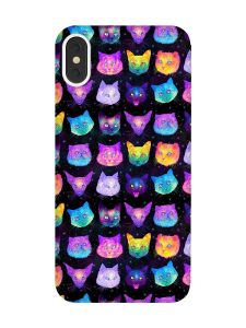 Чохол на iPhone X / XS :: Котики Фон (принт 362)
