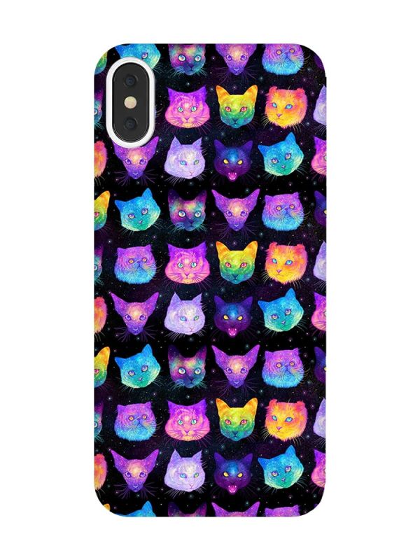 Чохол на iPhone X / XS :: Котики Фон (принт 362)